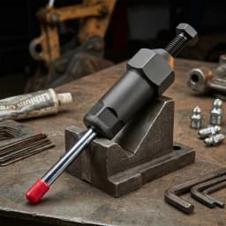High-Pressure Grease Fitting Unclogging Tool 600psi Carbon Steel Spiral Pressure Design for Blocked Lubrication Lines