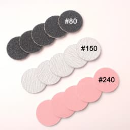 60pcs Replaceable Sanding Paper With Metal Disk,25mm Pink Pedicure Nail Bit Sandpaper Foot Care Tool Accessories