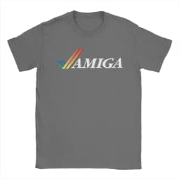 Men T-Shirts Commodore Amiga Logo Casual Cotton Tee Shirt Short Sleeve T Shirt Round Collar Tops Graphic Printed
