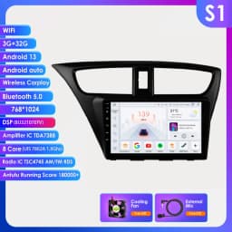 2Din Android13 Car Radio For Honda Civic 9 FK FB 2012-2017 wireless carplay Intelligent Screen 2din autoradio DSP 4G 360Camera