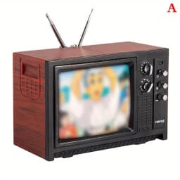 DollHouse Mini Retro TV Toy Ornaments Miniature Simulation Furniture for Living Room Decoration