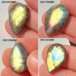 Wholesale Natural Stone Loose Beads Irregular Shape Bead Blue Purple Labradorite Cabochon 2-4Pcs/Lot