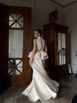 Kyoto Customized Off-white Halter Neck A-Line Wedding Dresses Tiered Zip Back vestidos de noche Floor-Length robe de mariée 2026