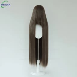 Very High Quality 600g 68 Colors 40 Inch 100cm Long Straight Cosplay Wig With Bangs Heat Resistant Hair Anime Wigs + Wig Cap