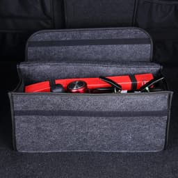 Large Anti Slip Compartment Boot Storage Organizer Tool Car Storage Bag Car Trunk Organizer Soft Felt Storage Box Accessories