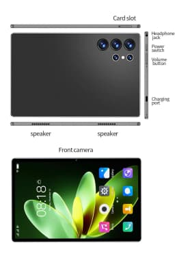 TABLET 10.1 Inch Tablet Android 13 Tablet 6GB RAM 128GB ROM 4G Mobile Phone Call Octa Core 8 CPU AI Speed-up 5000mAh Battery