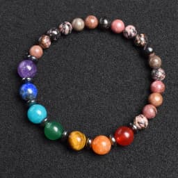 7 Chakra Bracelet Natural Gem Stone Beads Bangle Women Crystal Healing Anxiety Jewellery Mandala Yoga Meditation Bracelets Gift