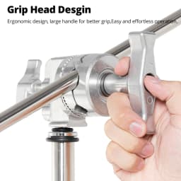 Heavy Duty Grip Head 1.6cm 16mm C Stand Mounting Adapter Metal Holder Photography for Light Stand Extension Boom Arm Reflector