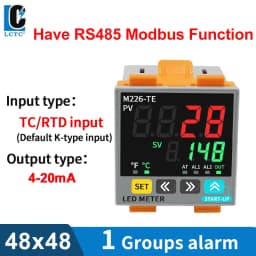 LCTC PID Temperature Controller SSR+Relay 4-20mA Output PID Regulator TC/RTD Input Digital Instrument 48*48 48*96 72* 72mm