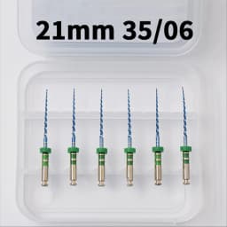 Glin Nickel Titanium Root Canal Dental Endo Files Blue Dental Rotary Files Use for Root Canal Cleaning Heat Activation 21/25mm