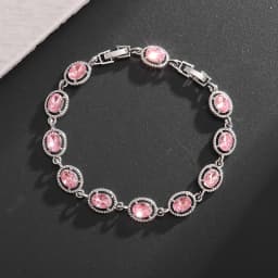 Water Drop Silver Color Bracelet Women\'s Extended 8 Color Zircon Gift Fashion Bracelet