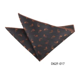 24cm Korean Style Leaf Floral Handkerchief For Men Suits Brown Red Pocket Square Polyester Woven Hanky Small Towel Tuxedo Cravat