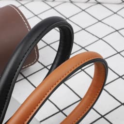 2PCS Bag Straps Synthetic Leather DIY Handmade Handles Black Brown Replacement Strap for Crossbody Shoulder Handbag Handle 53cm