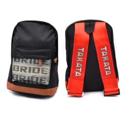 JDM Style Takata Backpack Racing Safety Belt Modified Dual Shoulder Travel Bag Street Trend Soft Polyester Casual Crossbody