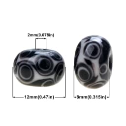 Black Color Series 2/4/6PCS/LOT Mixed Style Handmade Lampwork Glass Beads For Crafts Charm Bracelets/Earring DIY Jewelry Making