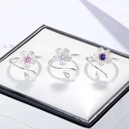 925 Sterling Silver Ring Flowers Zircon High Quality Classics for Women Wedding Fine Jewelry Accessories Party Gifts