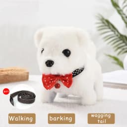 Electronic Walking Puppy Pet Dog Plush Toy Barking Wagging Tail Battery Control Kawaii Interactive Toys for Kids Boys Grils Gift