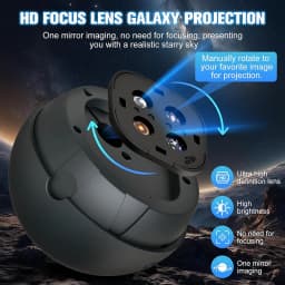 Planetarium Galaxy Projector for Bedroom Adjustable Night Light With Space Lamp Room Decor for Teens,Black
