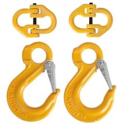 2PCS 1.12T European Eye Shaped Sliding Hook+Double Ring Buckle Set Part