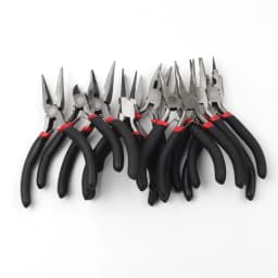 Black Handle Long Nose Mini Pliers Round Flat Long Nose Bent Nose Pliers For Jewellery Making Diy Crafts Necklace Bracelet Tools