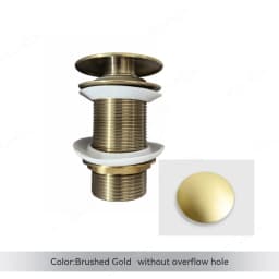 Bathroom Basin Sink Brass Pop Up Drain Waste Stoppers With or Without Overflow Hole Washbasin Bathroom Faucet Accessories