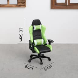 Mini Gaming Chair Model Rotatable Dollhouse Armchair Creative Ornament Miniature Furniture for Desktop Decor Hobby Gift