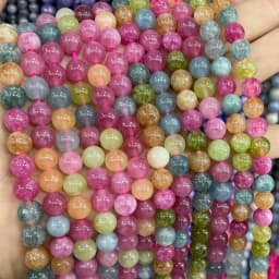 6 8 10MM Natural Stone Jade Chalcedony Round Multicolors Loose Beads For Jewelry Making Diy Charm Bracelets Necklace Accessories