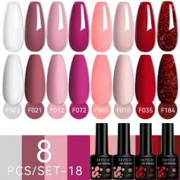 LILYCUTE 12PCs 7ml Nude Brown Red Nail Gel Polish Set Semi Permanent UV Gel For Nail Art Manicure Soak Off Gel Nail Polish Kit