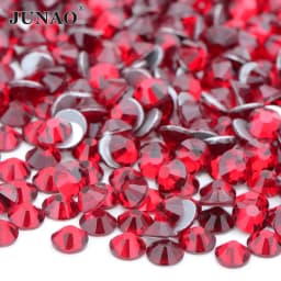 JUNAO 100Gross SS6 SS10 SS12 SS16 SS20 SS30 AB Color Glass Rhinestones Bulk Non Hotfix Flatback Strass DIY Nail Crystal Stones