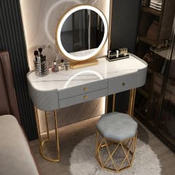 Glass luxury dressing table,household small modern minimalist dressing table,bedroom ins style storage cabinet, integrated table