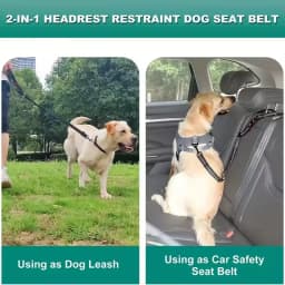 1/2pcs Dog Car Seatbelt Headrest Restraint Adjustable Reflective Pet Safety Seat Belt Clip Buckle Tether Large Medium Small Dogs