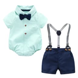 Cotton Birthday Clothes Suit for 3 6 9 12 18 24 Months Boys Newborn Baby Formal Set Romper Toddler Jumpsuit Outfits Summer Suits