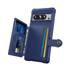 for Google Pixel 7 Pro 7A Pixel 8 Pro Pixel 8 Case with Card Holder, Heavy Duty Shockproof Rugged Leather Flip Wallet Cover