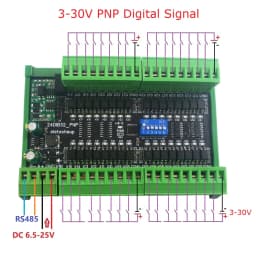 16/32/48CH NPN/PNP Optically Isolated Input Switching Digital Collector Board RS485 Modbus 24DIA16_24DIB32_24DIC48