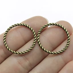 40pcs Round Circle Charms For Jewelry Making Tibetan Bronze Silver Color Pendants Antique Jewelry Making DIY Handmade Craft