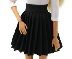 Outfits Clothes Top Pant Skirt For 30 Cm Princess Doll Clothing For 1/6 BJD Dolls House Girl Gift Doll Accessories Black