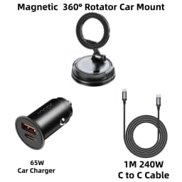 Vyvylabs 65W Car Charger Zinc Alloy Mini USB-A Type-C Fast Charging Adapter DC12V-24V Car Max 65W for iPhone 17 Samsung Huawei