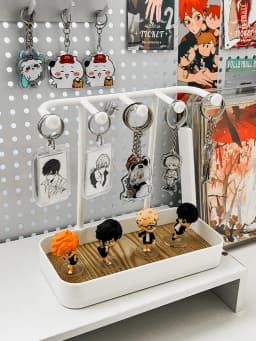 Keychain Display Stand Doll Ornament Storage Holder Bracelet Earring Organizer Simple Style Jewelry Holder Home Organizer