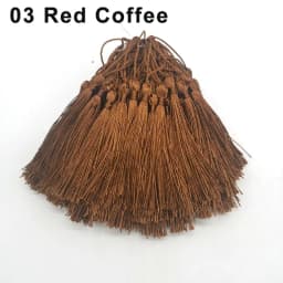 100Pcs Tassels 13cm Silky Floss Bookmark Tassels with Cord Loop Chinese Knot Tassel Fringe Jewelry Making DIY Craft Accessories