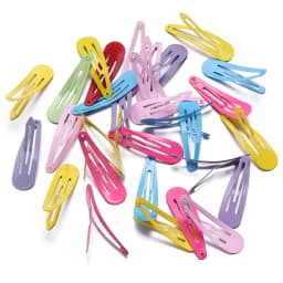 50Pcs 4.8x1.4cm Snap Hair Clips Candy Color Glossy No Slip Metal Hair Pins Clips Barrettes Accessories for Baby Girls Toddlers