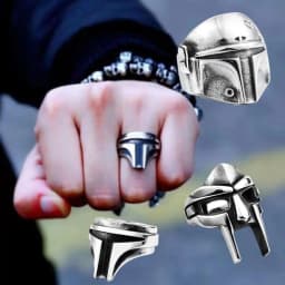 Goth Hip Hop Clasic Mf Doom Rings for Men Gladiator Punk Couple Games Egypt Pharaoh Male Retro Jewelry Party Accessories Gifts