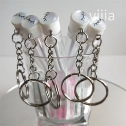 Reusable Eyelash Brush Tube Keychain Plastic Portable Mini Lash Comb Spoolie Container Glitter Cils Mascara Wands Keyring