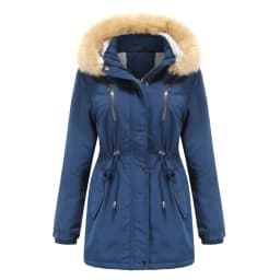Lamb fleece Women's Winter Down Jacket Coat Parkas Detachable Cap Fur Hooded Woman Clothes Padded Puffer Jacket Outerwear HWY274