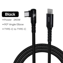 QOOVI PD240W Elbow Cable Ultra Fast Charging USB Type C Cable PD3.1 Quick Charge for Laptop Samsung Xiaomi iPhone 17 MacBook