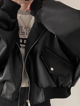 Retro Chic Casual Loose Fit Button up Double Pocket Hooded Leather Jacket Fake Two-Piece Ladies Fashion Autumn Outerwear