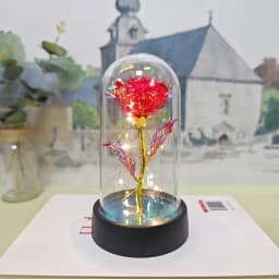 8.5 cm diameter*height 15 cm from the base,LED Eternal Rose Artificial Flower, Valentine's Day & Wedding Gift