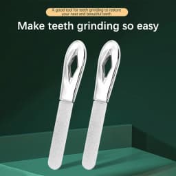 Stainless Steel Teeth File Tooth Grinding Tools Wisdom Tooth Sandpaper Stick Dental Correction Tools Tooth Alignment Silvery