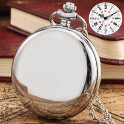 Antique Stylish Simple Vintage Smooth Double Cover Quartz Pocket Watch with 80cm Necklace Chain Unisex Pendant Clock Timepiece