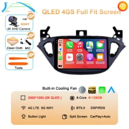 Android 16 Auto For Opel Corsa E 2015-2019 For Opel Adam 2013-2016 Multimedia Video Player Radio Carplay Car GPS WIFI+4G Stereo