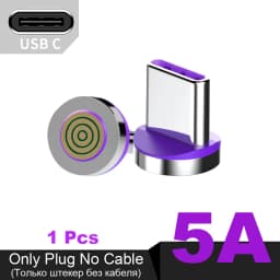NNBILI 6A Round Magnetic Plug for Huawei Honor 3A USB Type C Magnet Tips Fast Charging Adapter for iPhone Samsung Xiaomi Oneplus